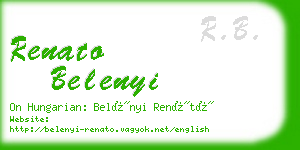 renato belenyi business card